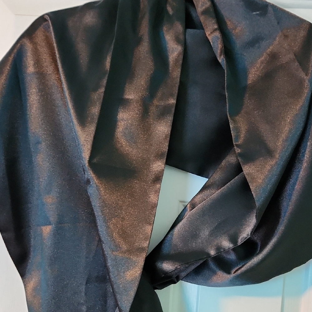 Elegant Black Satin Wrap